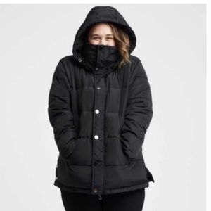 Universal Standard Rainier Hooded Puffer Jacket Puffy Black Coat 2XS (Medium)